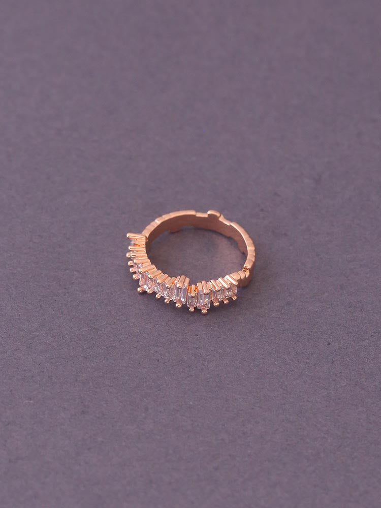 Rose Gold Saoirse Zirconia Ring - EOSS