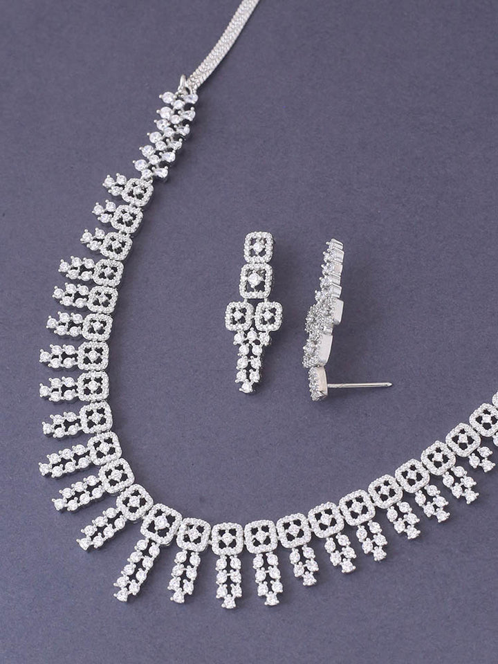 Silver Selene Zirconia Jewellery Set