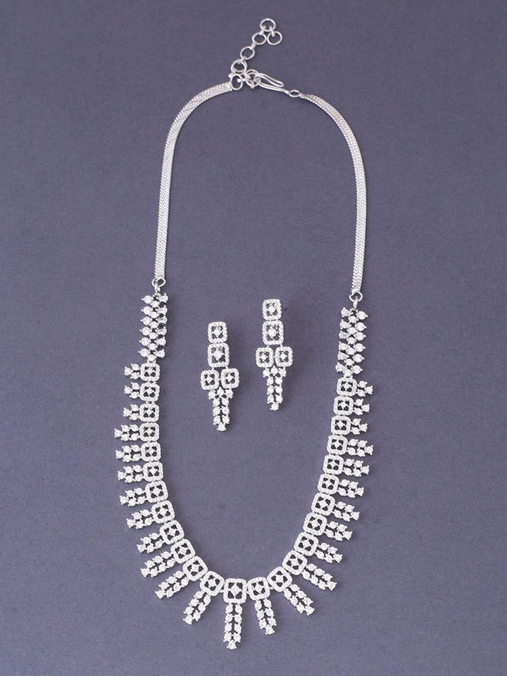 Silver Selene Zirconia Jewellery Set