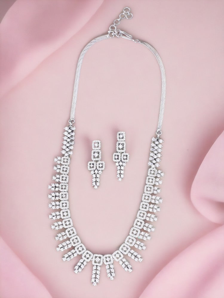 Silver Selene Zirconia Jewellery Set