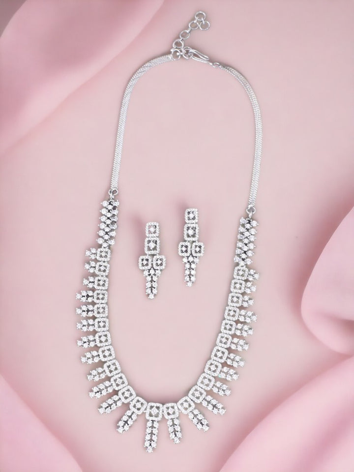 Silver Selene Zirconia Jewellery Set
