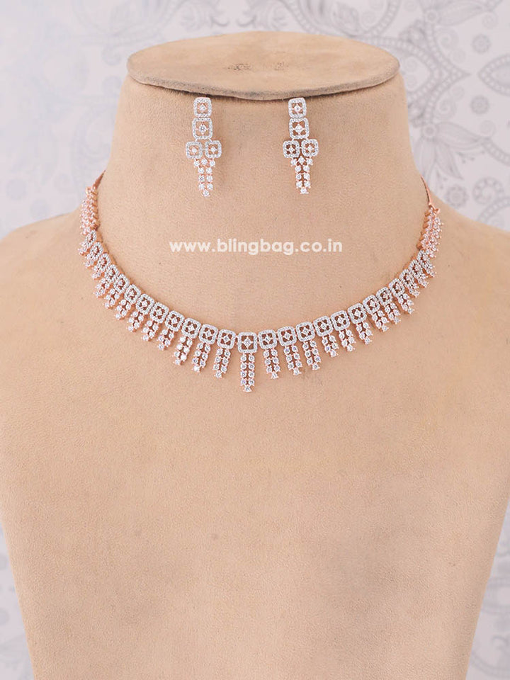 Rose Gold Selene Zirconia Jewellery Set