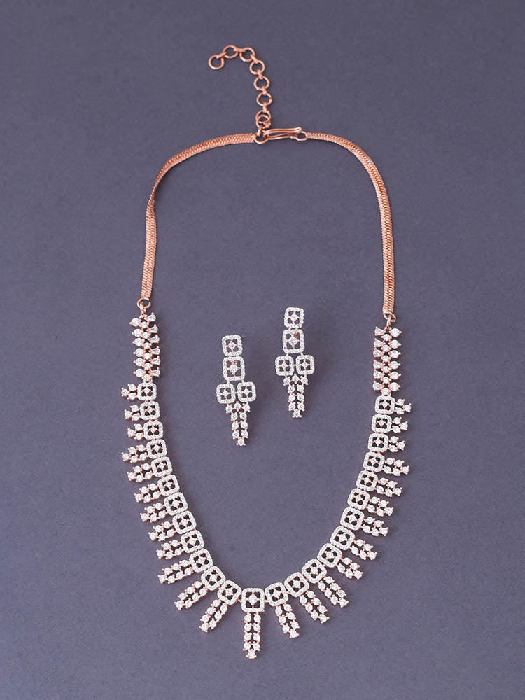 Rose Gold Selene Zirconia Jewellery Set