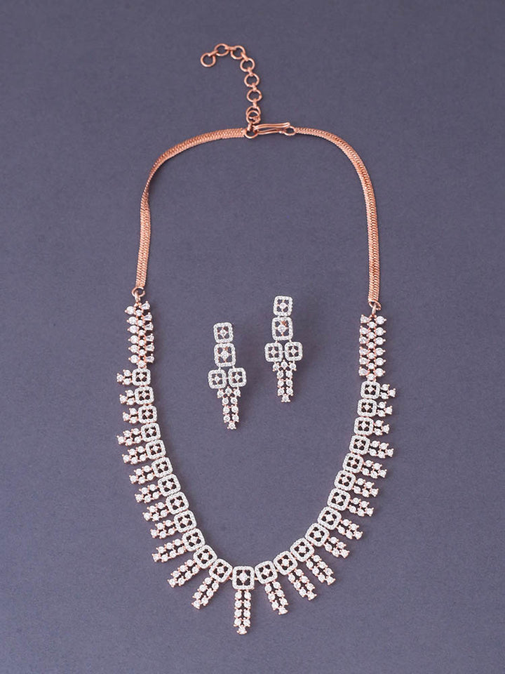 Rose Gold Selene Zirconia Jewellery Set