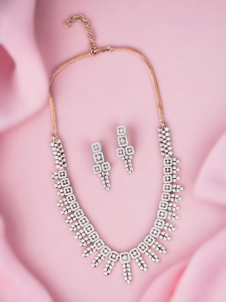 Rose Gold Selene Zirconia Jewellery Set