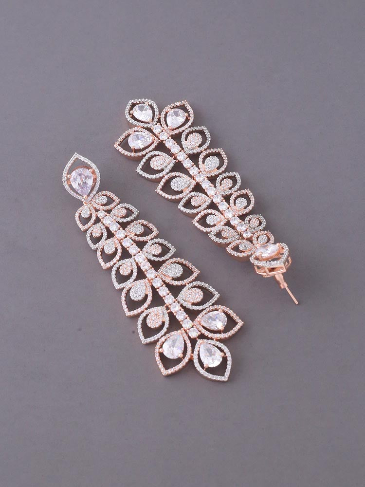 Rose Gold Sidonie Zirconia Danglers