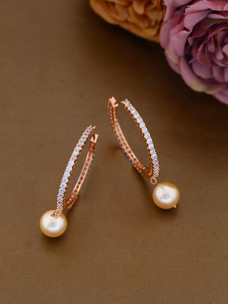 Rose Gold Sieta Zirconia Hoops