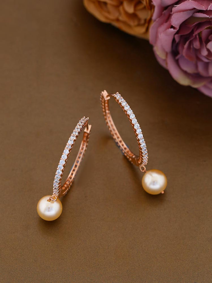 Rose Gold Sieta Zirconia Hoops