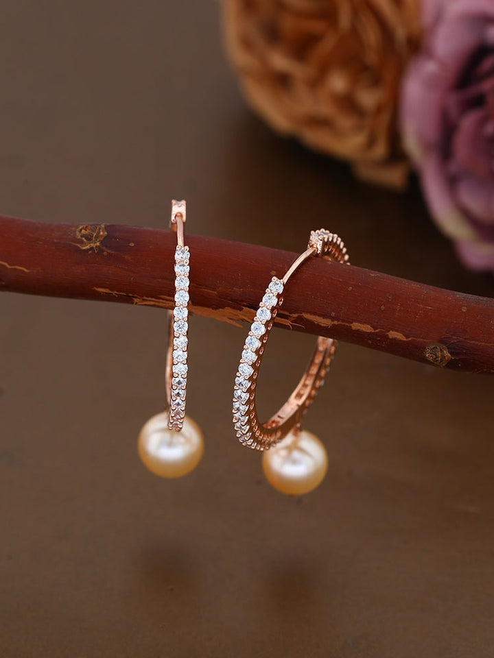 Rose Gold Sieta Zirconia Hoops