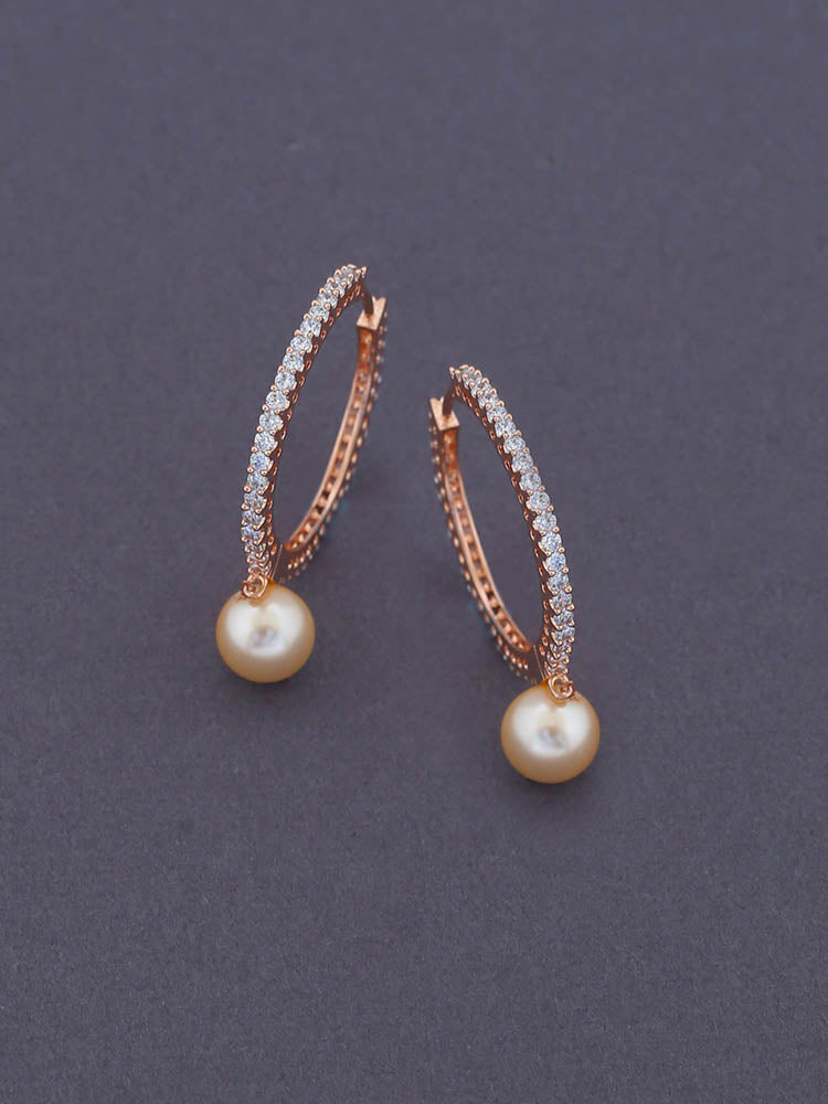 Rose Gold Sieta Zirconia Hoops