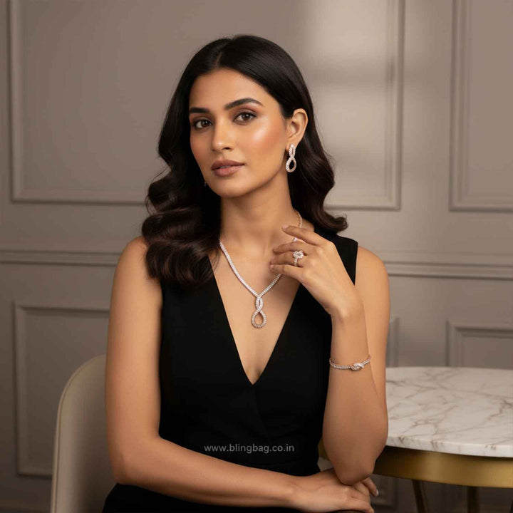 Rose Gold Stellaa Zirconia Combo Set