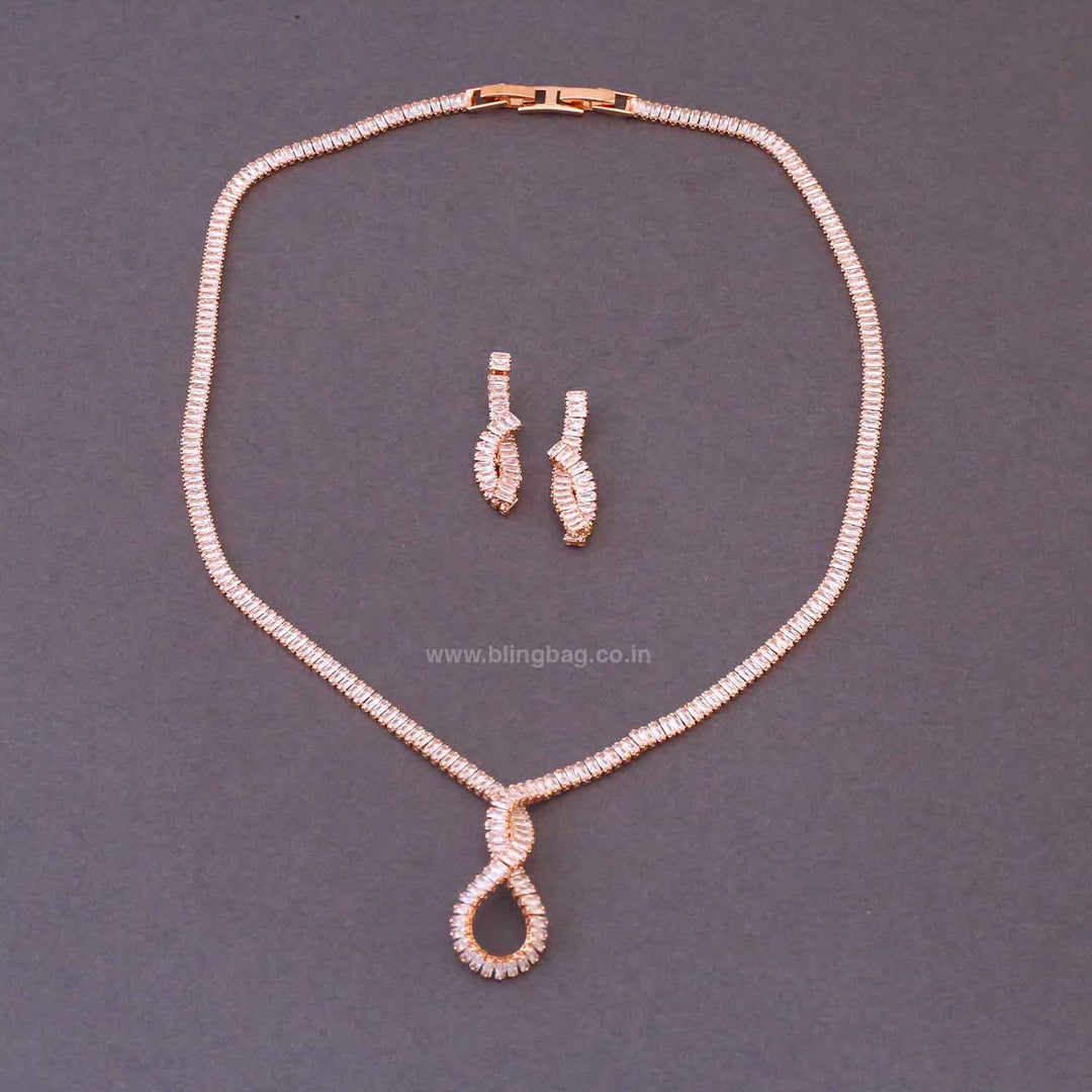 Rose Gold Stellaa Zirconia Combo Set