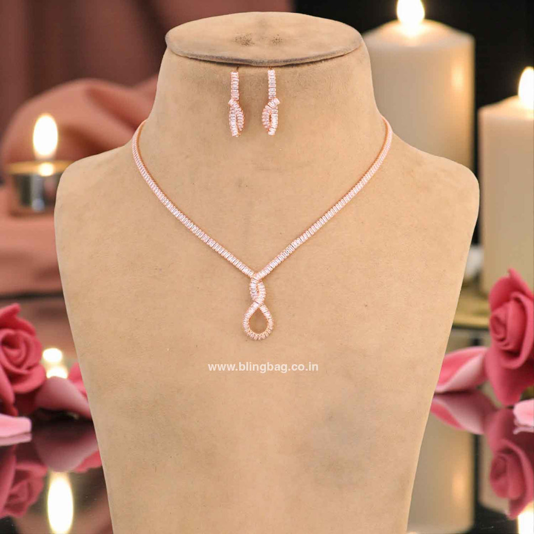 Rose Gold Stellaa Zirconia Combo Set