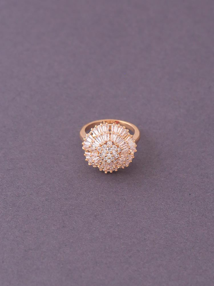 Rose Gold Suchitra Zirconia Ring