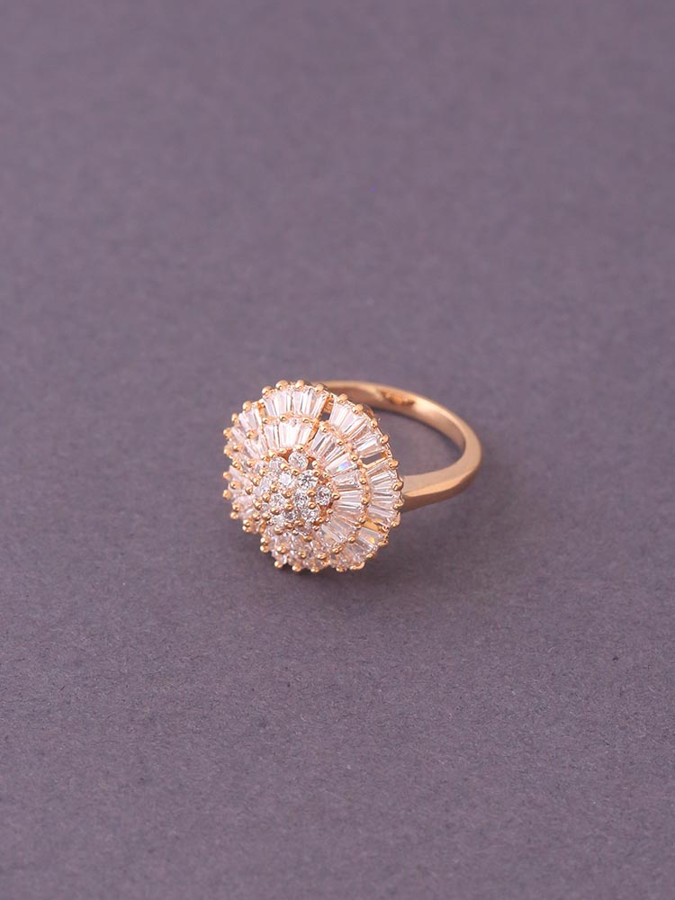 Rose Gold Suchitra Zirconia Ring