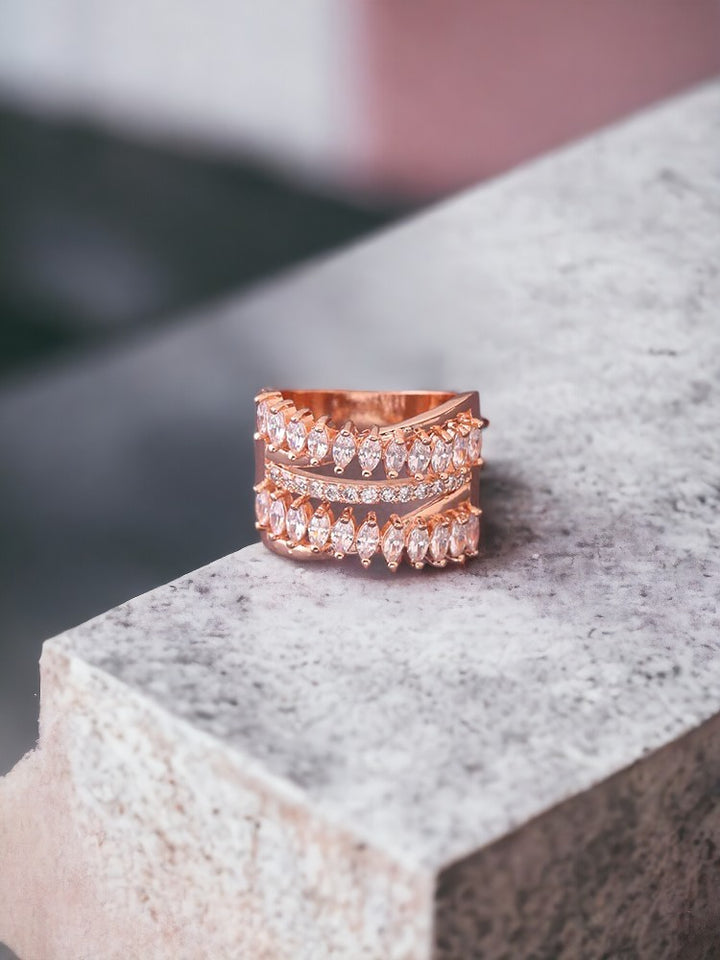 Rose Gold Suresh Zirconia Ring - EOSS