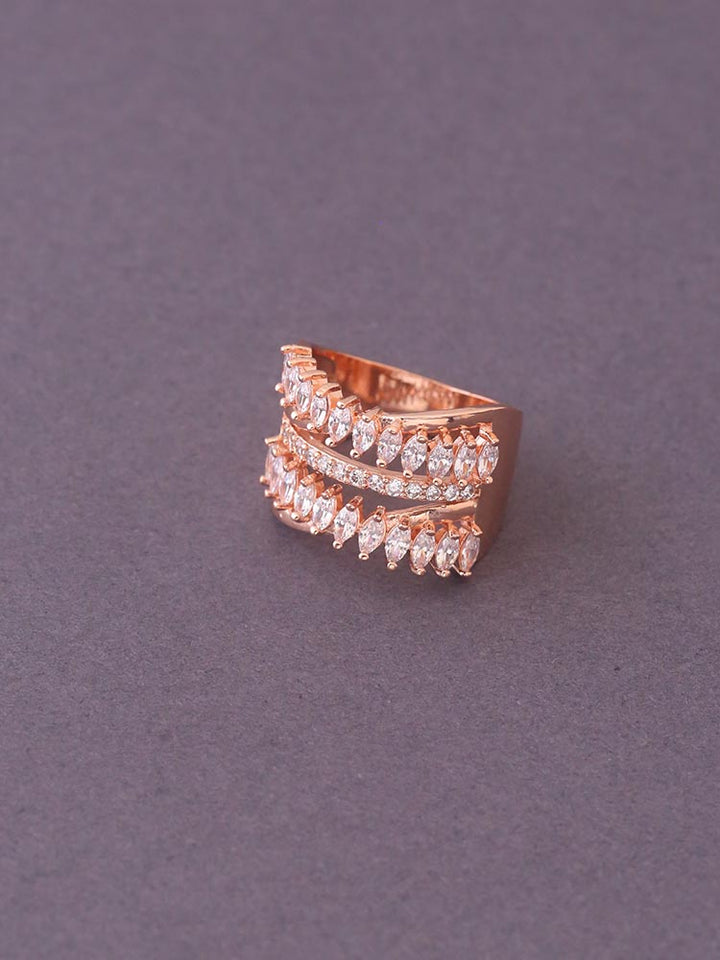 Rose Gold Suresh Zirconia Ring - EOSS