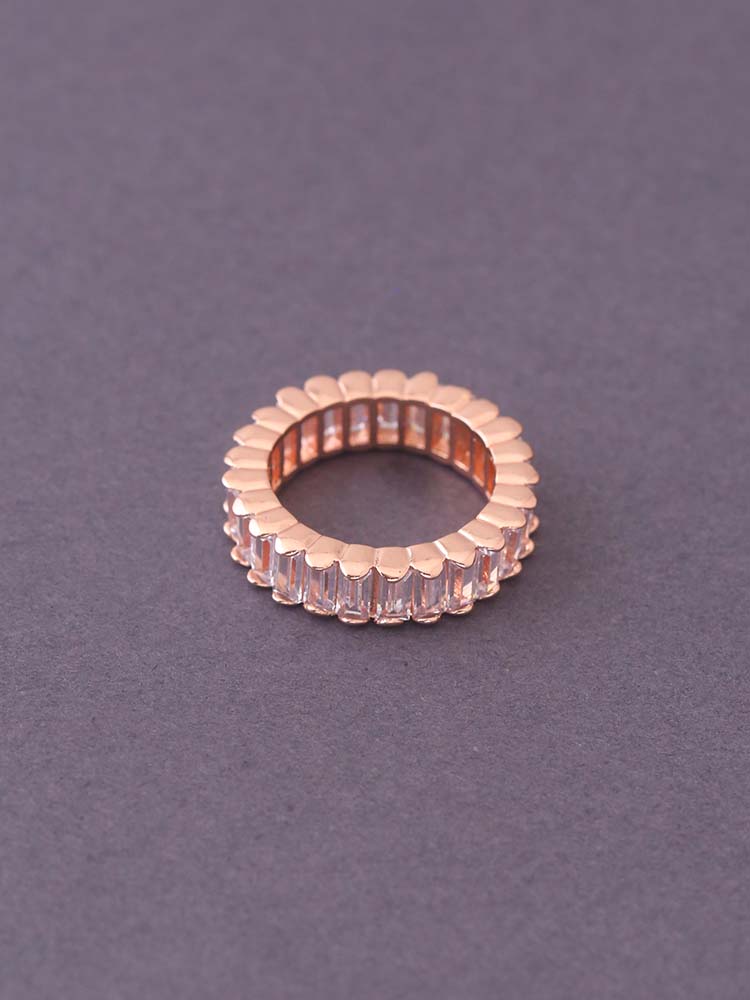 Rose Gold Taniya Zirconia Ring - EOSS