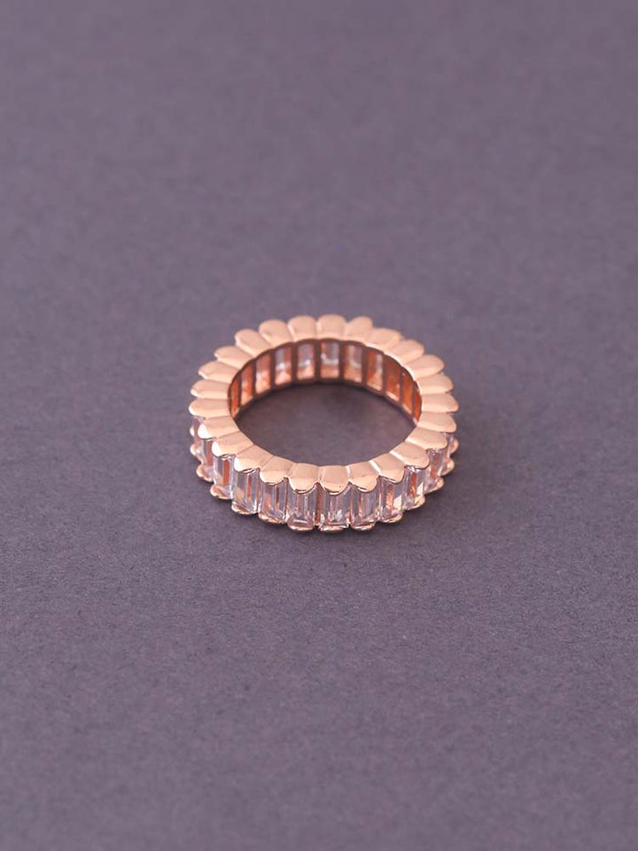 Rose Gold Taniya Zirconia Ring - EOSS