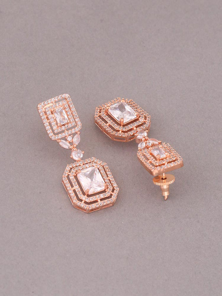 Rose Gold Taylar Zirconia Danglers