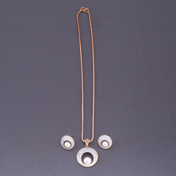 Rose Gold Tillie Zirconia Pendant Set