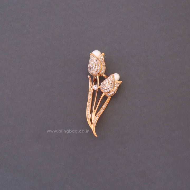 Rose Gold Tulip Brooch