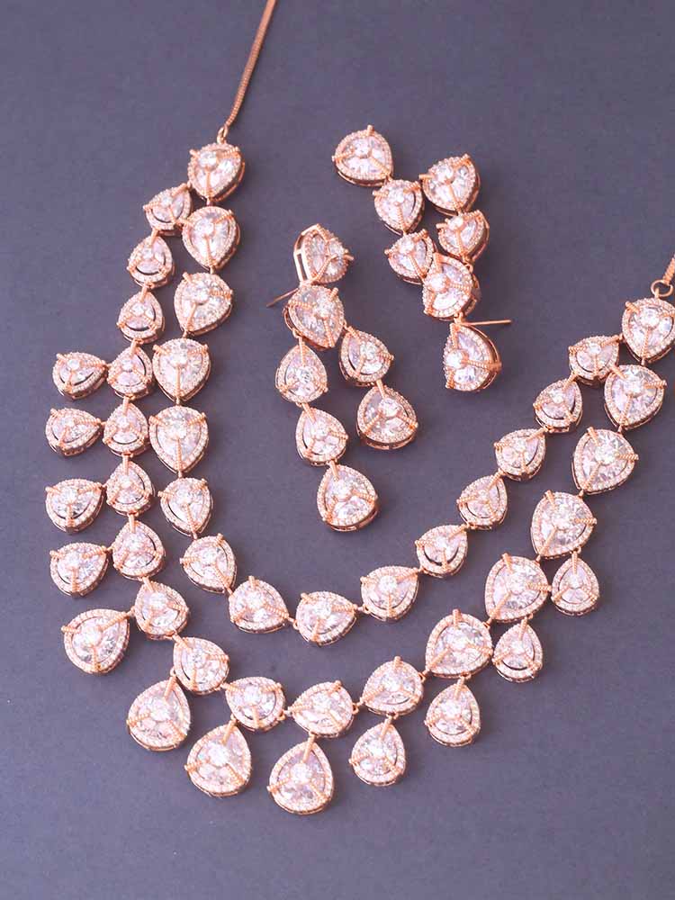 Rose Gold Ursula Zirconia Jewellery Set