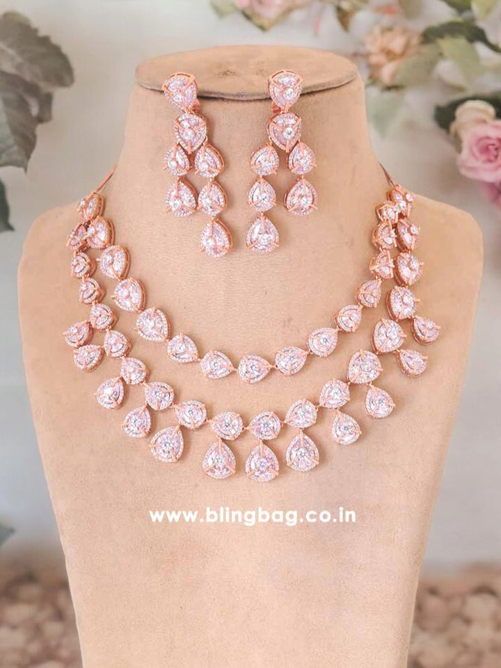Rose Gold Ursula Zirconia Jewellery Set
