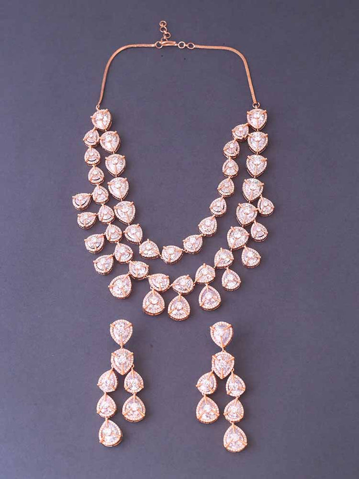 Rose Gold Ursula Zirconia Jewellery Set