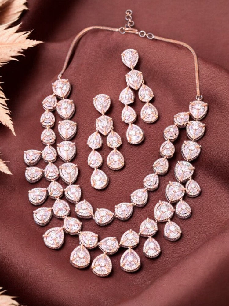 Rose Gold Ursula Zirconia Jewellery Set