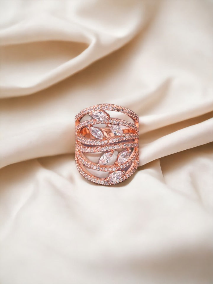 Rose Gold Varada Zirconia Ring - EOSS