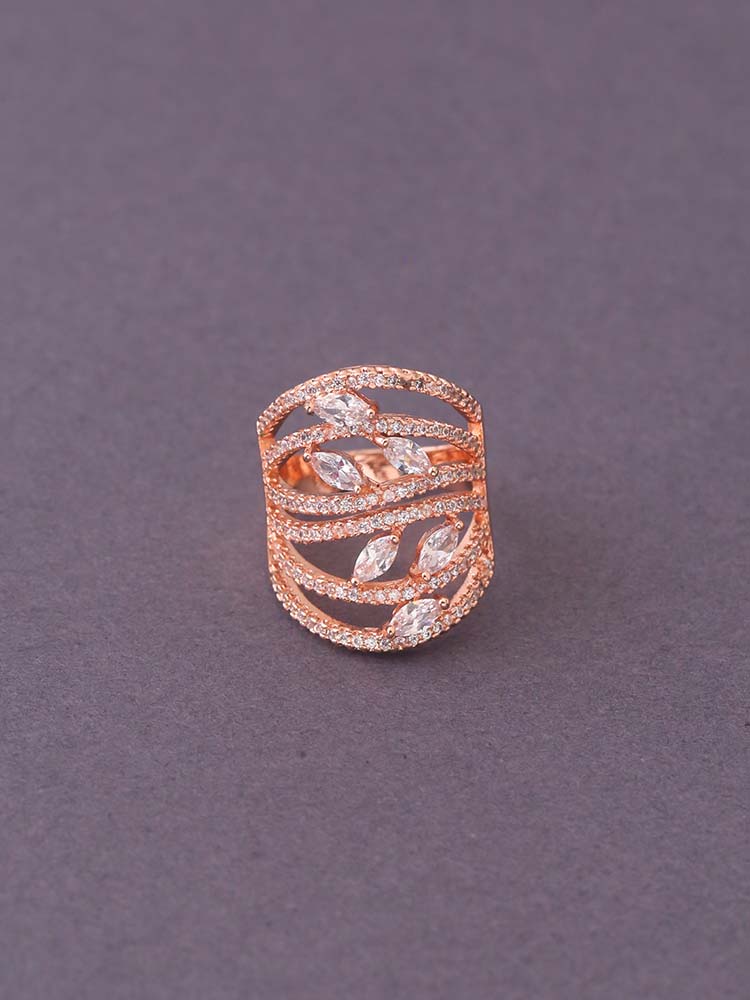 Rose Gold Varada Zirconia Ring - EOSS