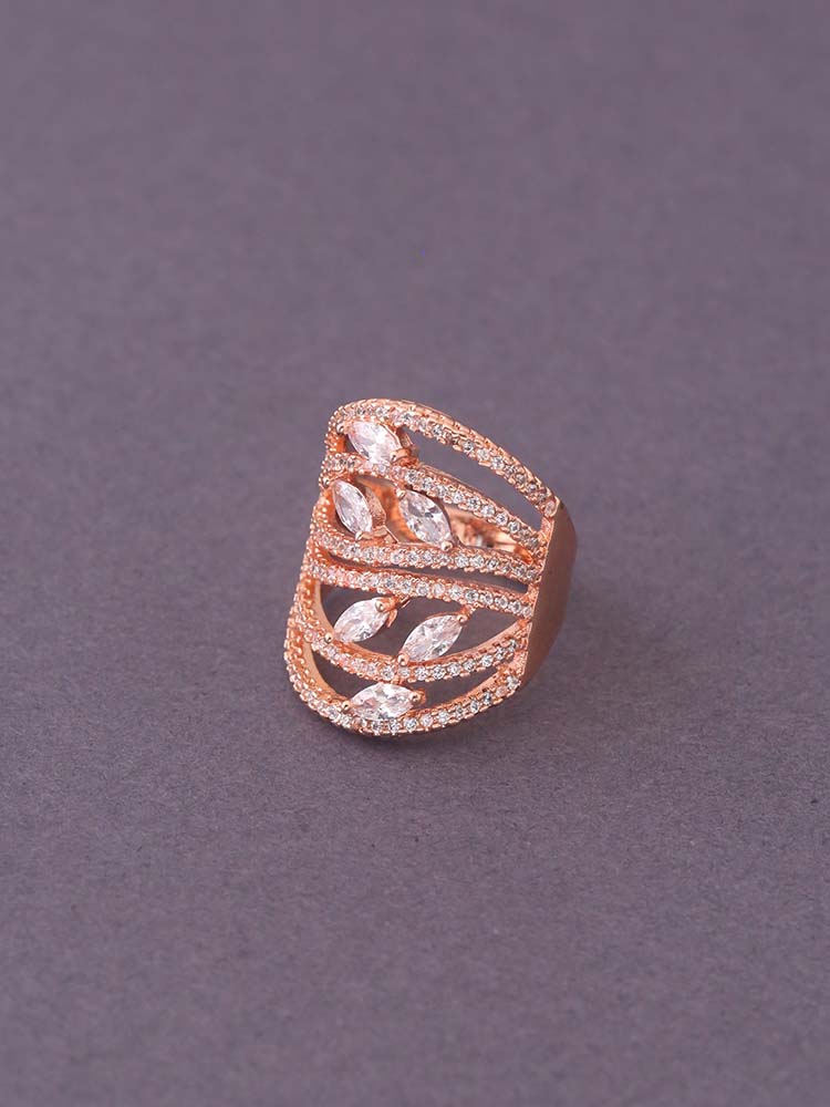 Rose Gold Varada Zirconia Ring - EOSS
