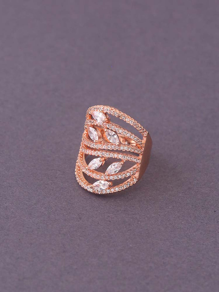 Rose Gold Varada Zirconia Ring - EOSS