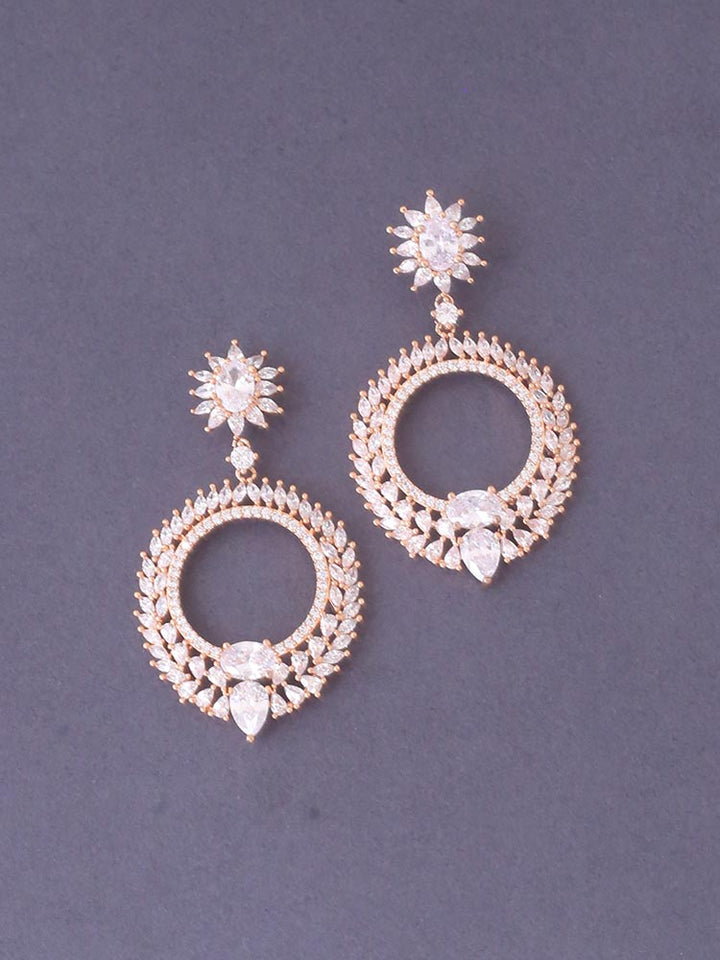 Rose Gold Veronica Zirconia Danglers