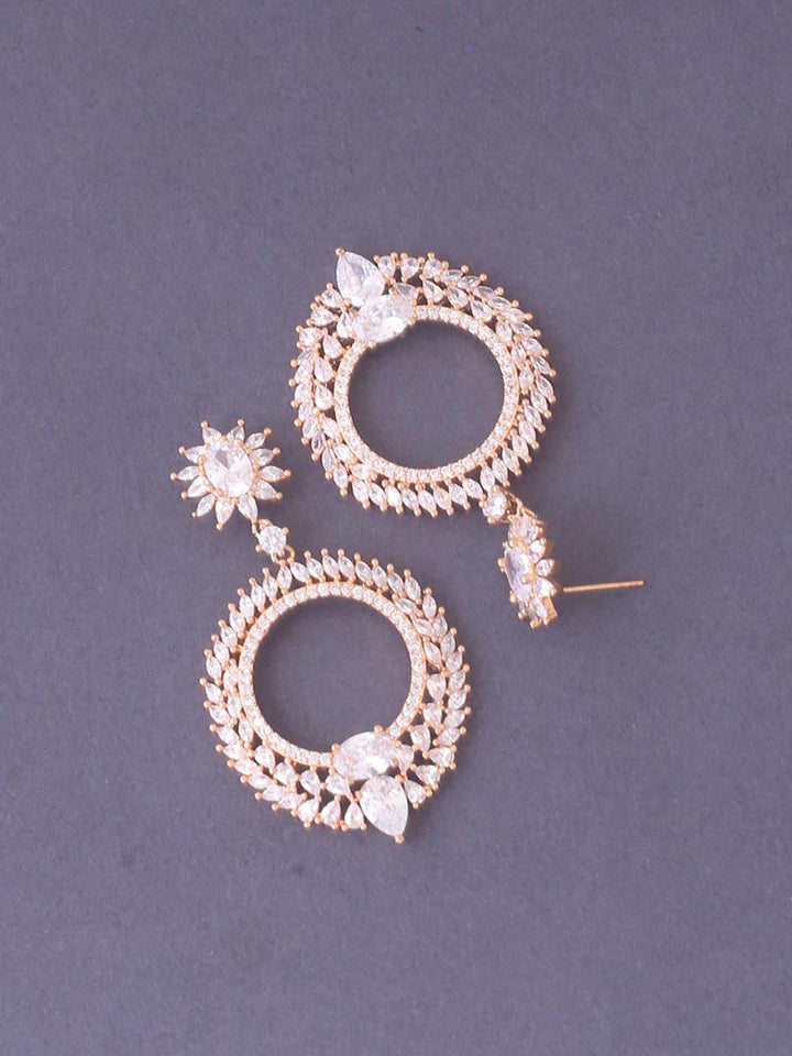 Rose Gold Veronica Zirconia Danglers