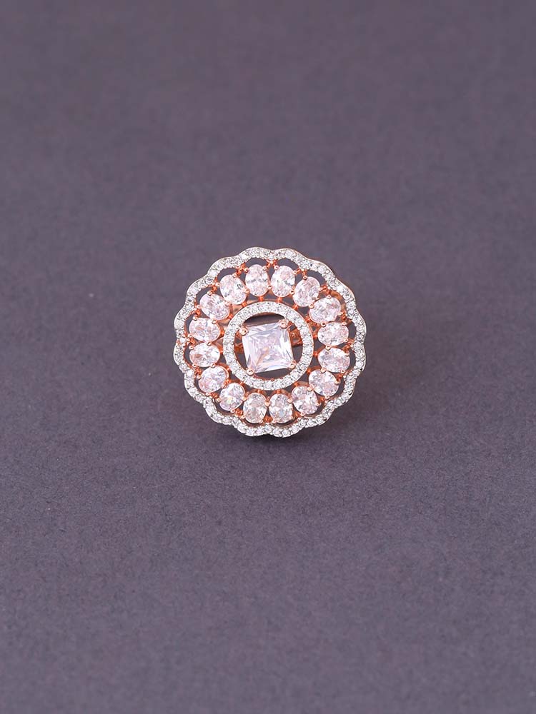 Rose Gold Yulia Adjustable Ring