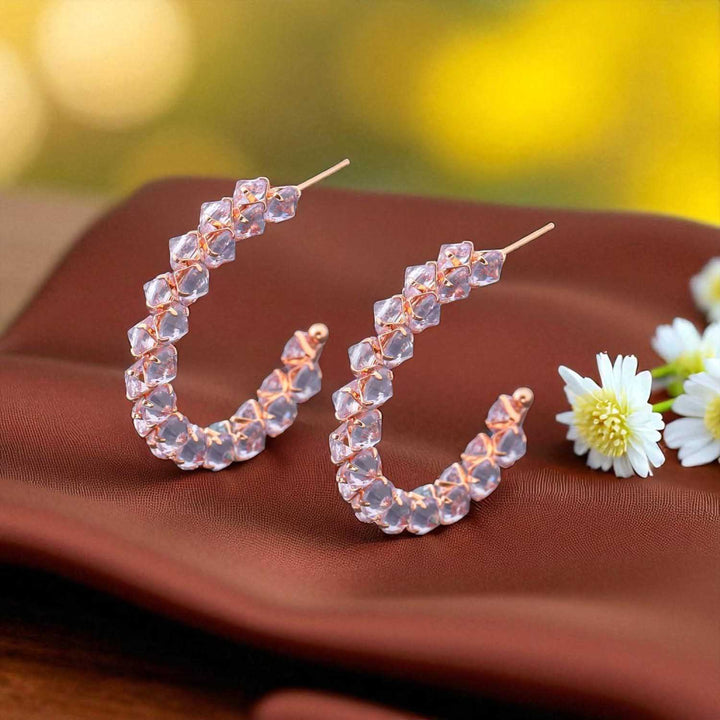 Rose Gold Zeni Zirconia Hoops