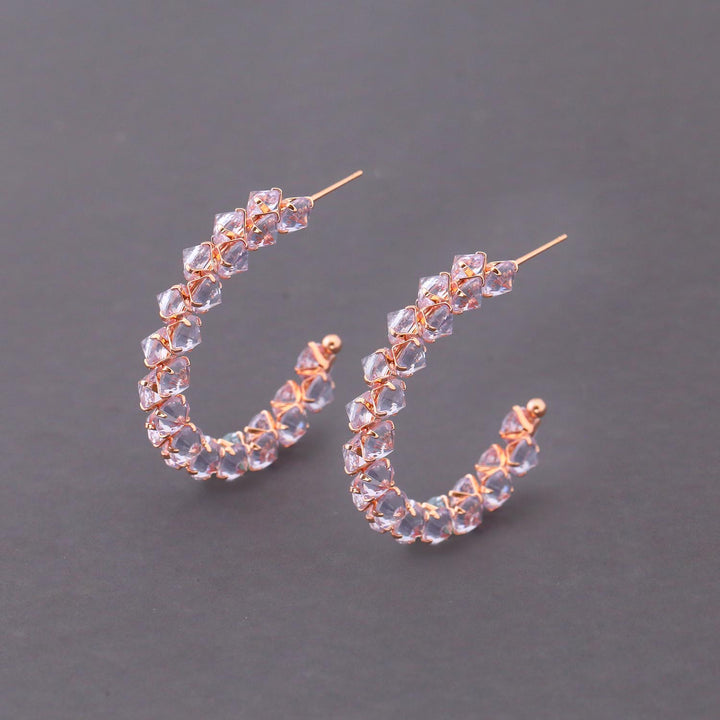 Rose Gold Zeni Zirconia Hoops