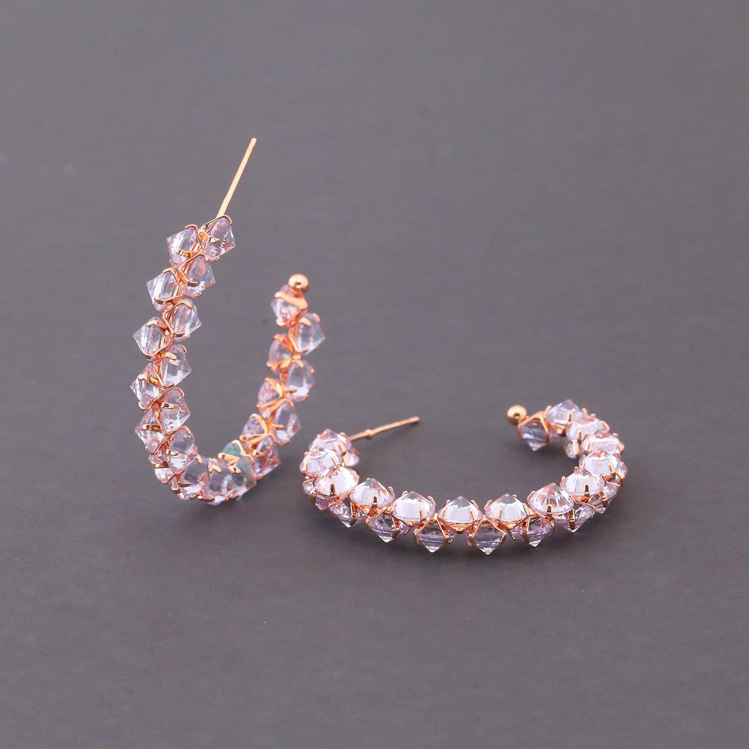 Rose Gold Zeni Zirconia Hoops