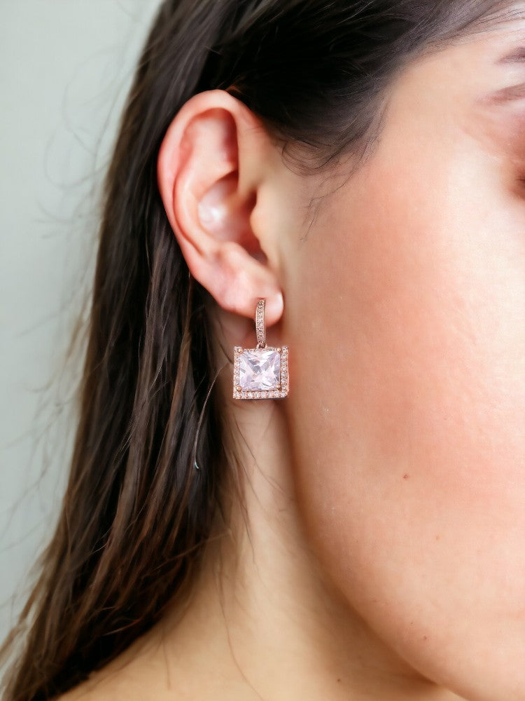 Rose Gold Zita Zirconia Hoops