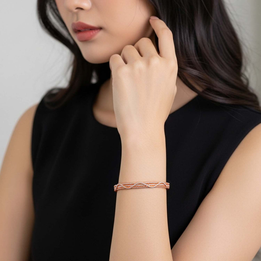 Rose Gold Zoni Zirconia Bracelet