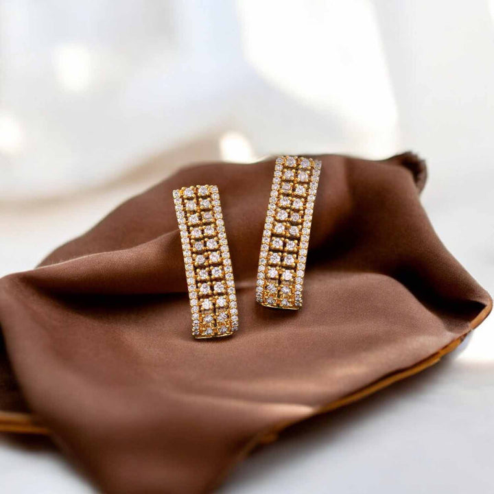 Golden Agnes Zirconia Studs