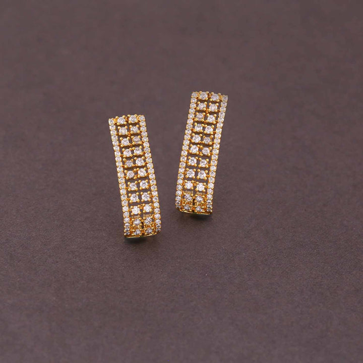 Golden Agnes Zirconia Studs