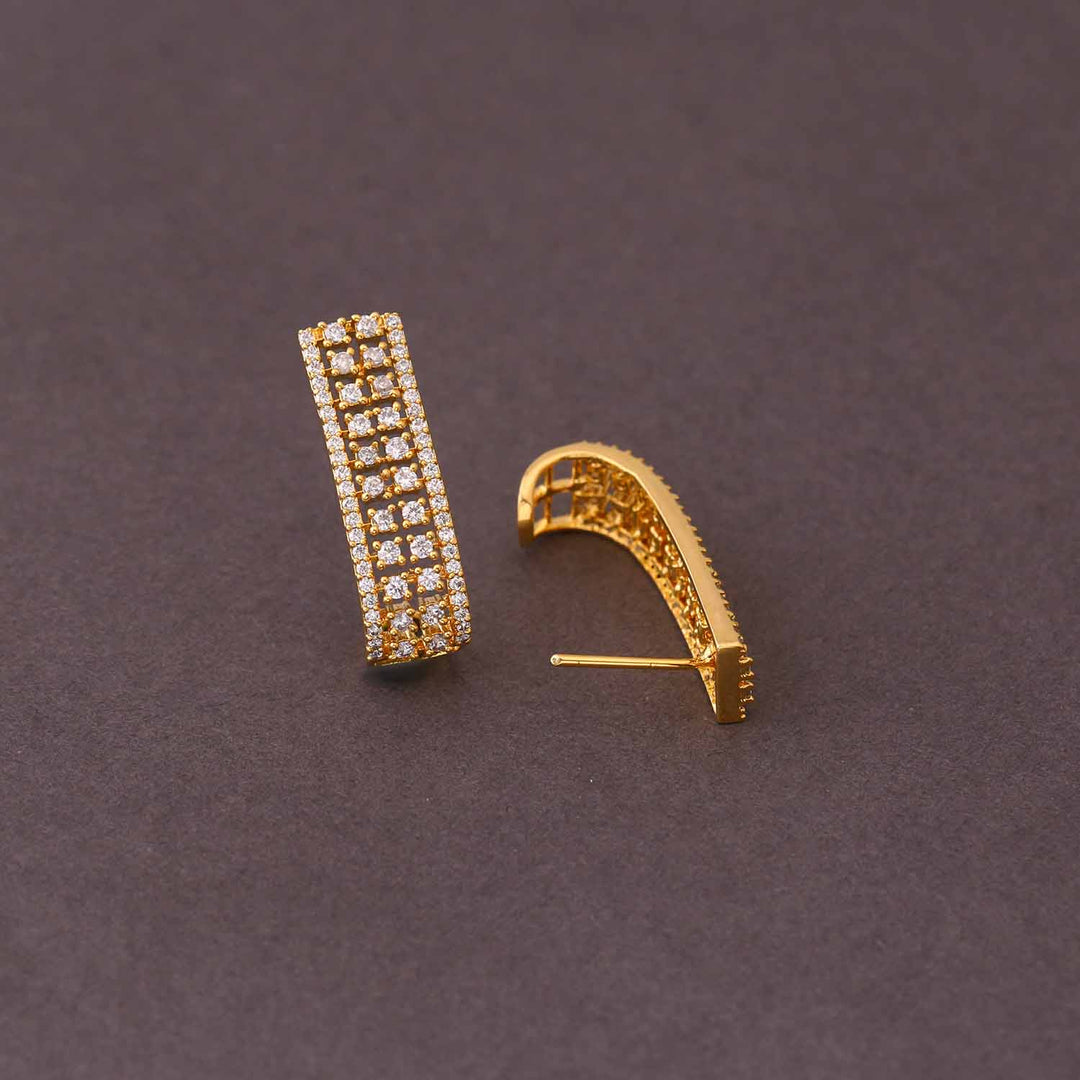 Golden Agnes Zirconia Studs