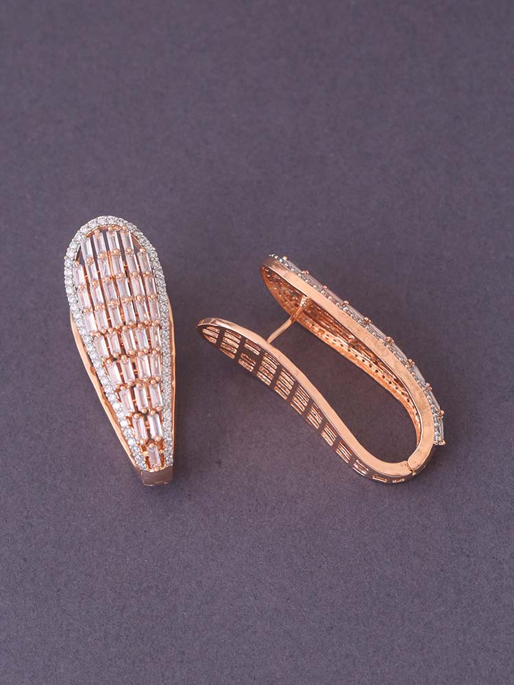 Rose gold Elaina Zirconia Hoops