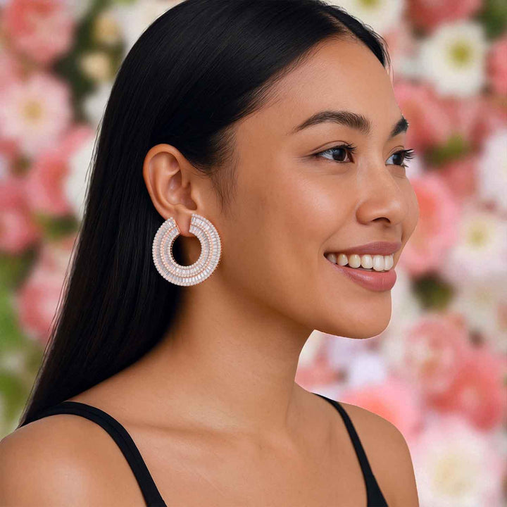 Rose gold Fernanda Zirconia Hoops