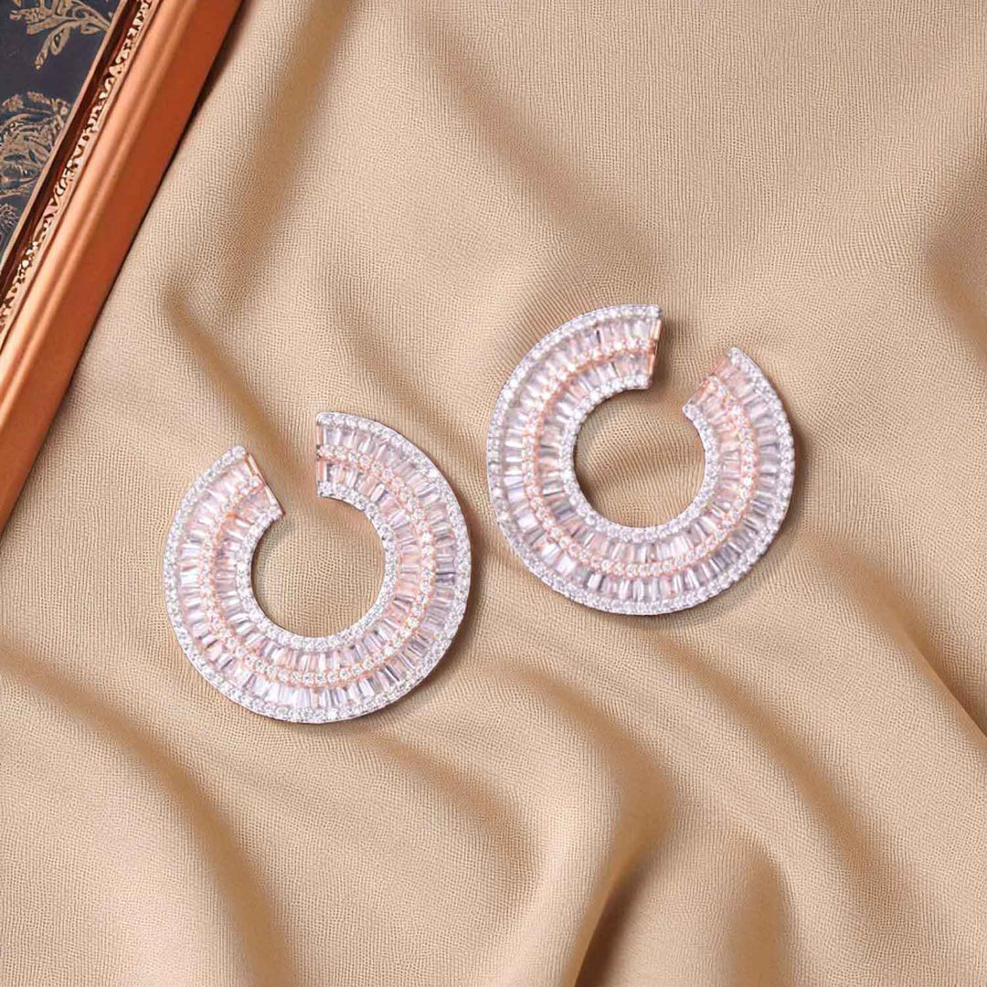 Rose gold Fernanda Zirconia Hoops