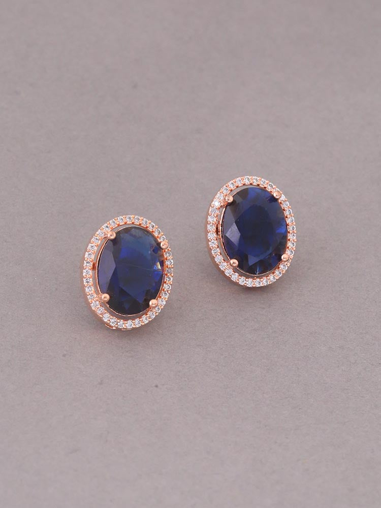 Royal Blue Peanut Zirconia Studs