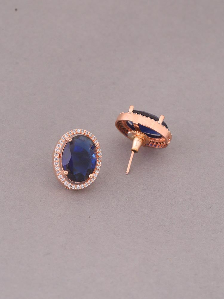 Royal Blue Peanut Zirconia Studs